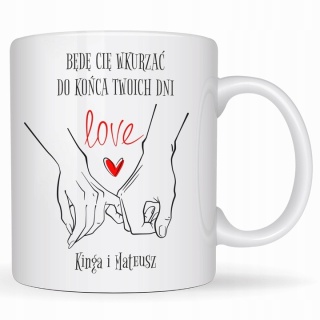 DUŻY KUBEK NA WALENTYNKI DLA NIEJ DLA NIEGO KUBEK DLA ZAKOCHANYCH + PUDEŁKO