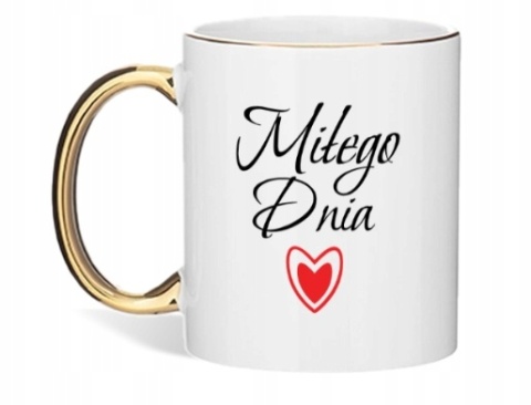 KUBEK Miłęgo Dnia idealny na na prezent kubek do pracy + pudełko